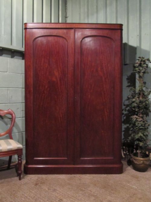 antique victorian mahogany double wardrobe compactum w7074249