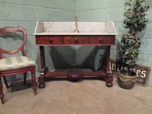 antique early victorian mahogany marble washstand c1840