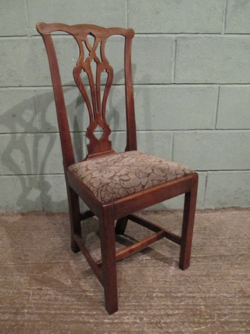antique small georgian elm chair c1780