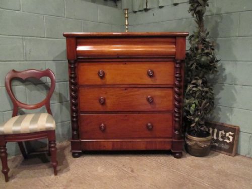 Antique Victorian Mahogany Scotch Chest Of Drawers C1880 216433