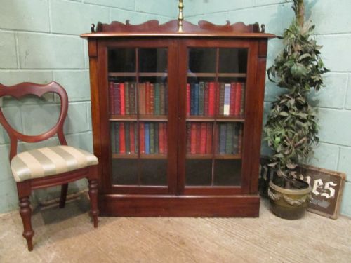 antique victorian mahogany astragal glazed bookcase c1880