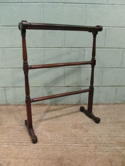 antique victorian mahogany towel rail c1880