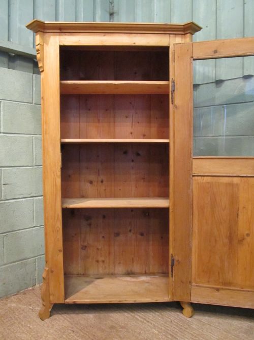 Antique 19th Century Dutch Pine Larder Or Linen Cupboard C1880 241599