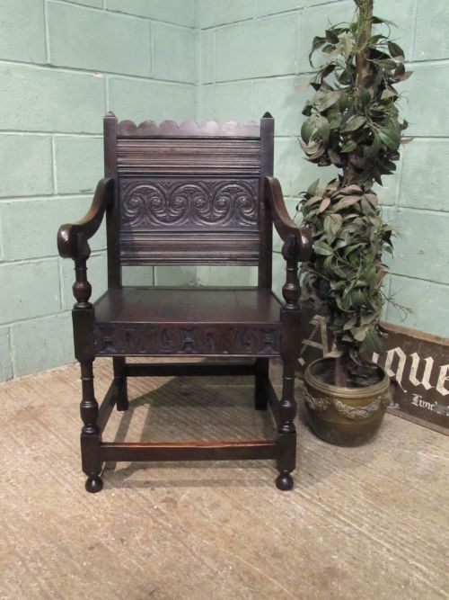 antique 18th century period oak lakeland armchair c1780