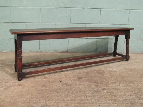 antique victorian joined oak bench c1860