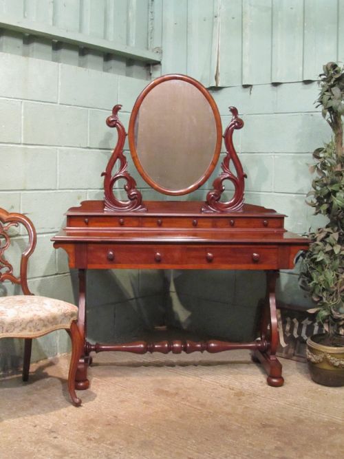antique william 1v mahogany dressing table c1830