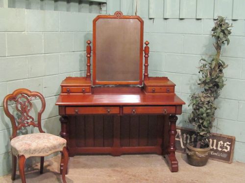 antique victorian scottish arts crafts mahogany dressing table c1890
