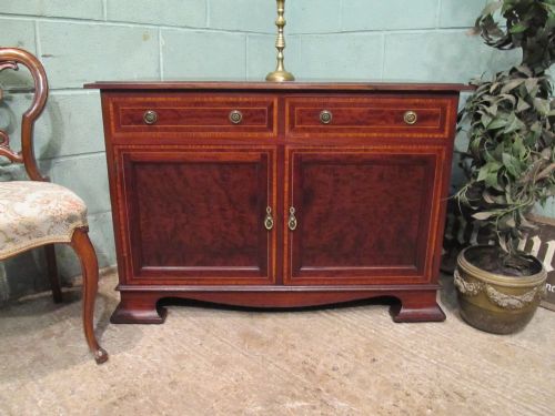 antique edwardian inlaid mahogany cupboard c1900