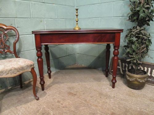 antique victorian mahogany fold over tea dining table seats six c1880