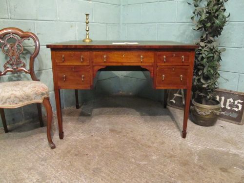 antique edwardian regency mahogany kneehole desk c1900