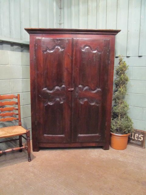antique spanish country fruitwood armoire c1780