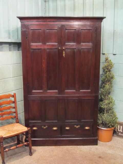 antique georgian oak tack cupboard c1780