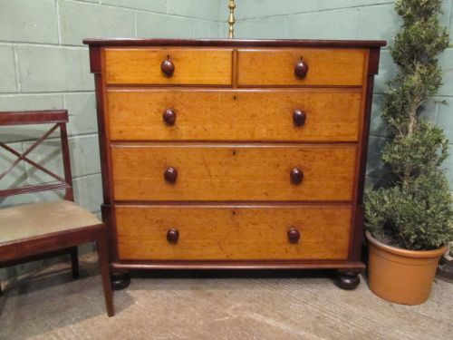 antique victorian oak mahogany welsh chest of drawers c1880