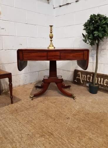 antique regency flamed mahogany sofa table c1820