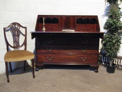 large antique georgian mahogany bureau c1780