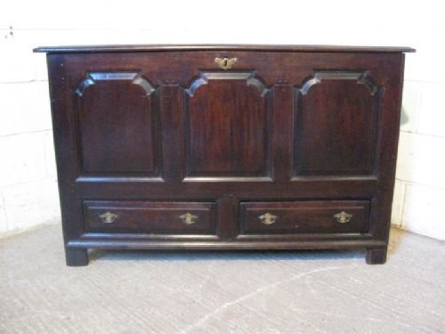 george 1st country oak coffer mule chest c1720