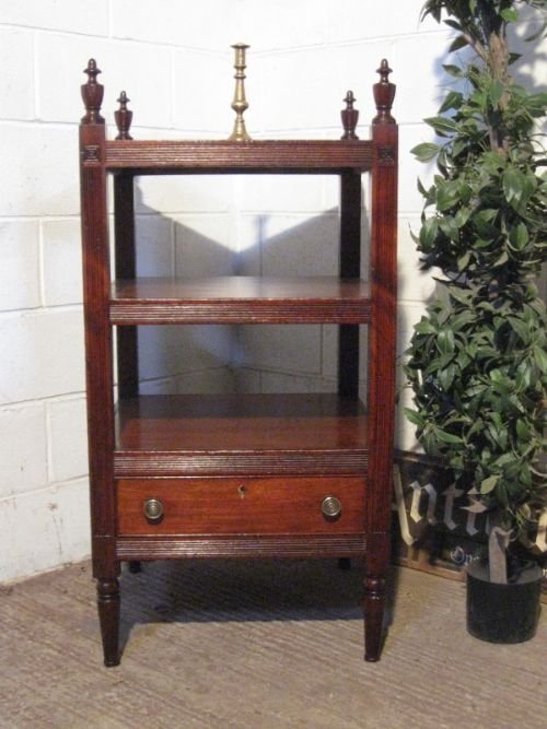 superb regency antique mahogany whatnot c1800