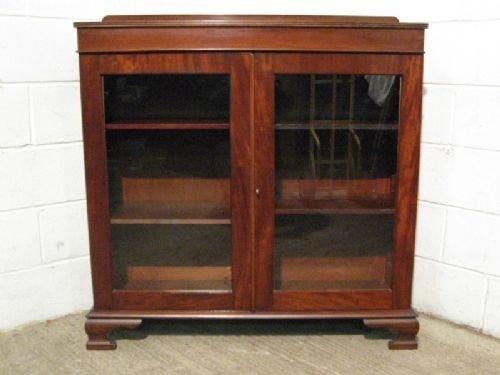 antique regency mahogany glazed bookcase c1800