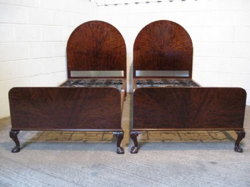 lovely pair antique edwardian single bedsteads c1900