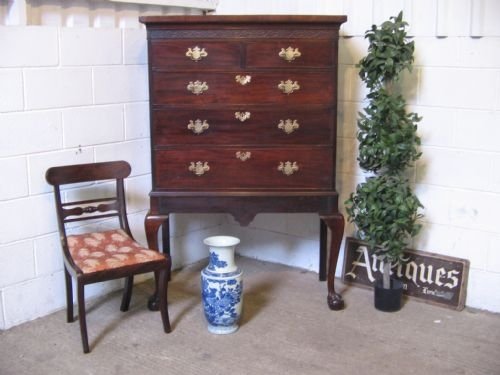 georgian mahogany chest on stand c1780