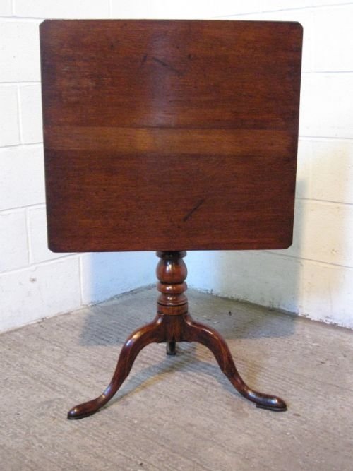 lovely antique georgian solid oak tilt top side tea table c1780