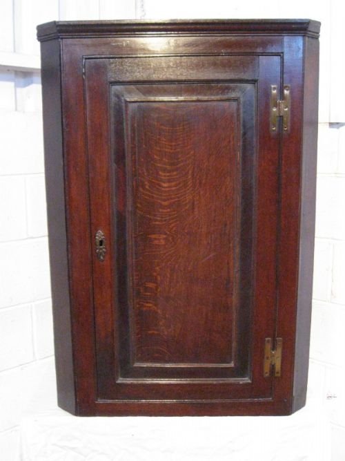 antique georgian country oak corner cabinet c1780