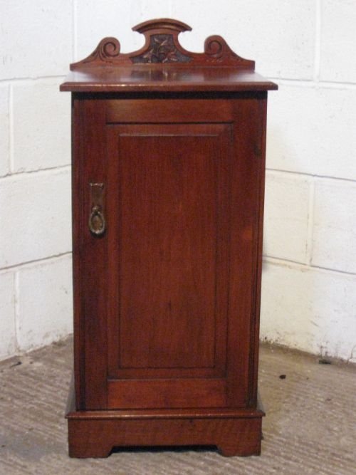 edwardian art nouveau mahogany bedside cabinet pot cupboard c1890