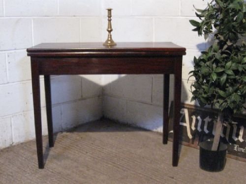 lovely regency mahogany fold over tea side table c1800