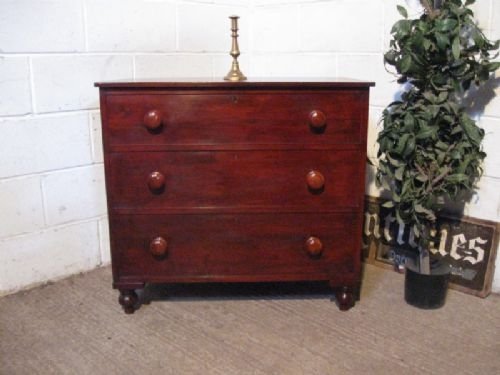 antique victorian pine blanket box with false front chest of drawers in original mahogany shellac c1880