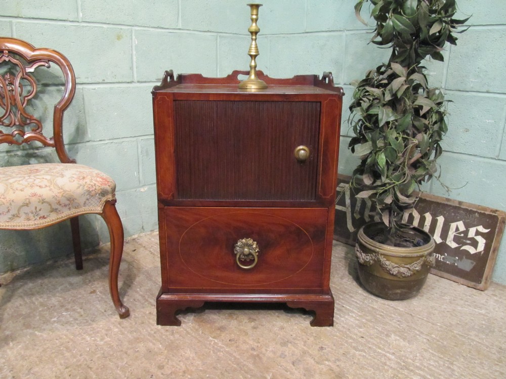 antique regency mahogany bedside cabinet c1820