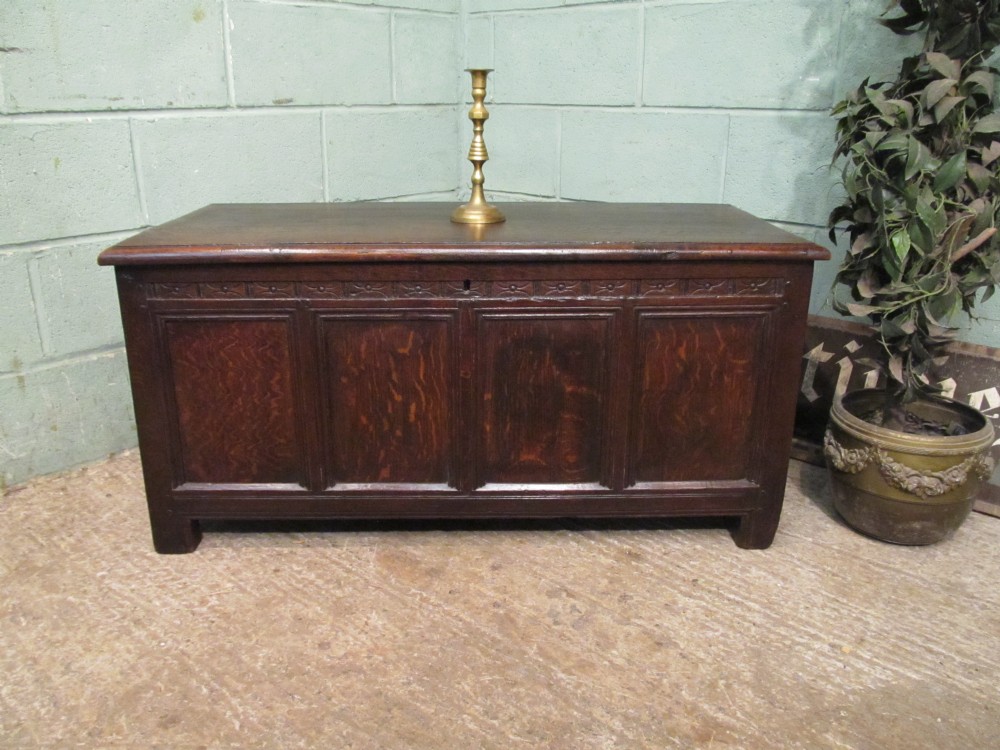 antique georgian period oak coffer c1780