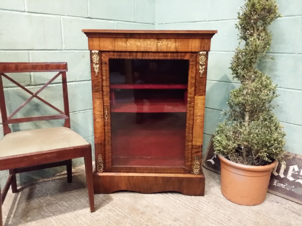 antique victorian walnut pier cabinet c1880