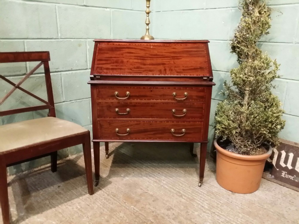 antique edwardian mahogany bureau c1900