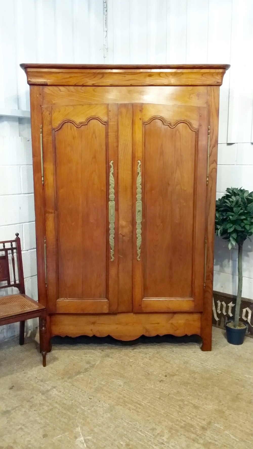 antique early 19th cent french provincial oak armoire c1820