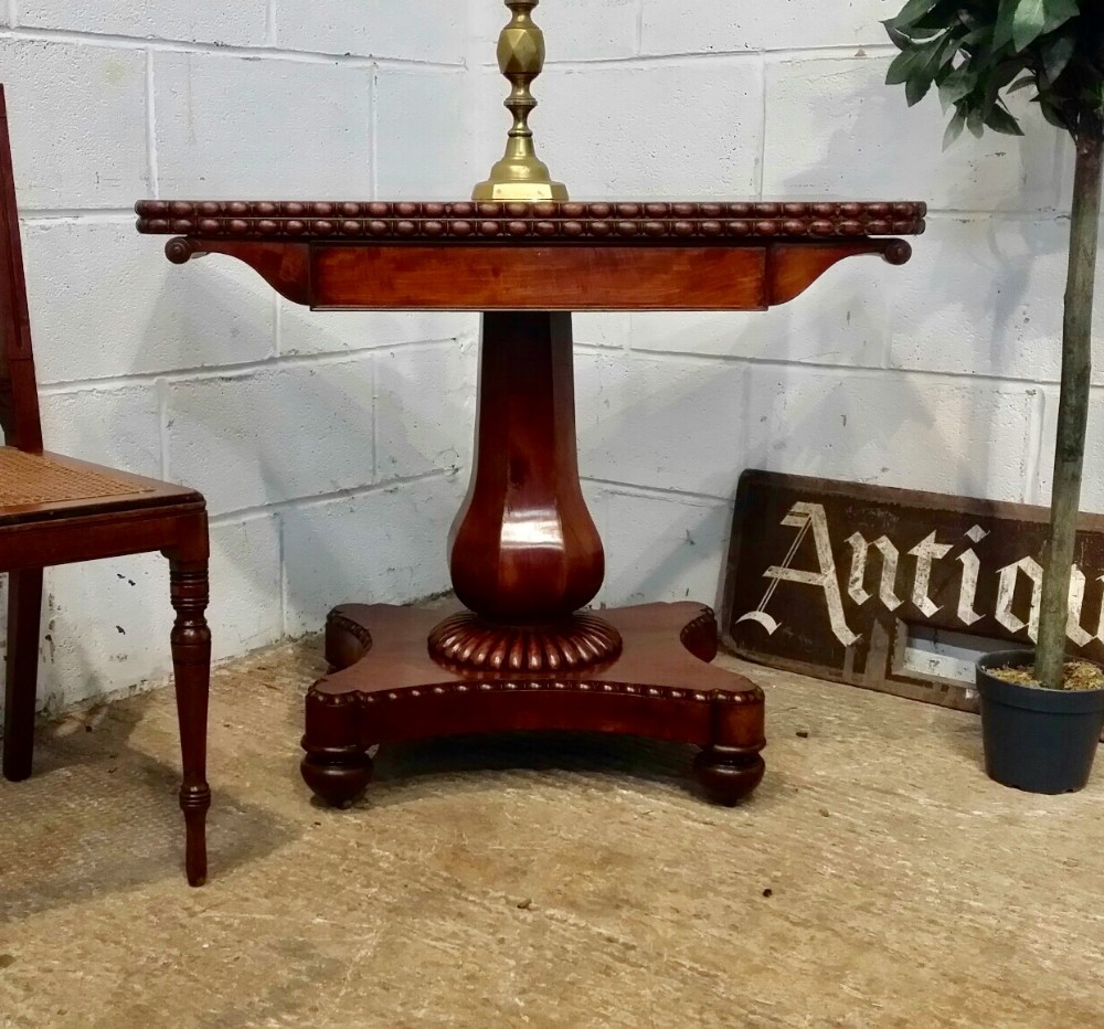 antique william 1v mahogany fold over table c1830