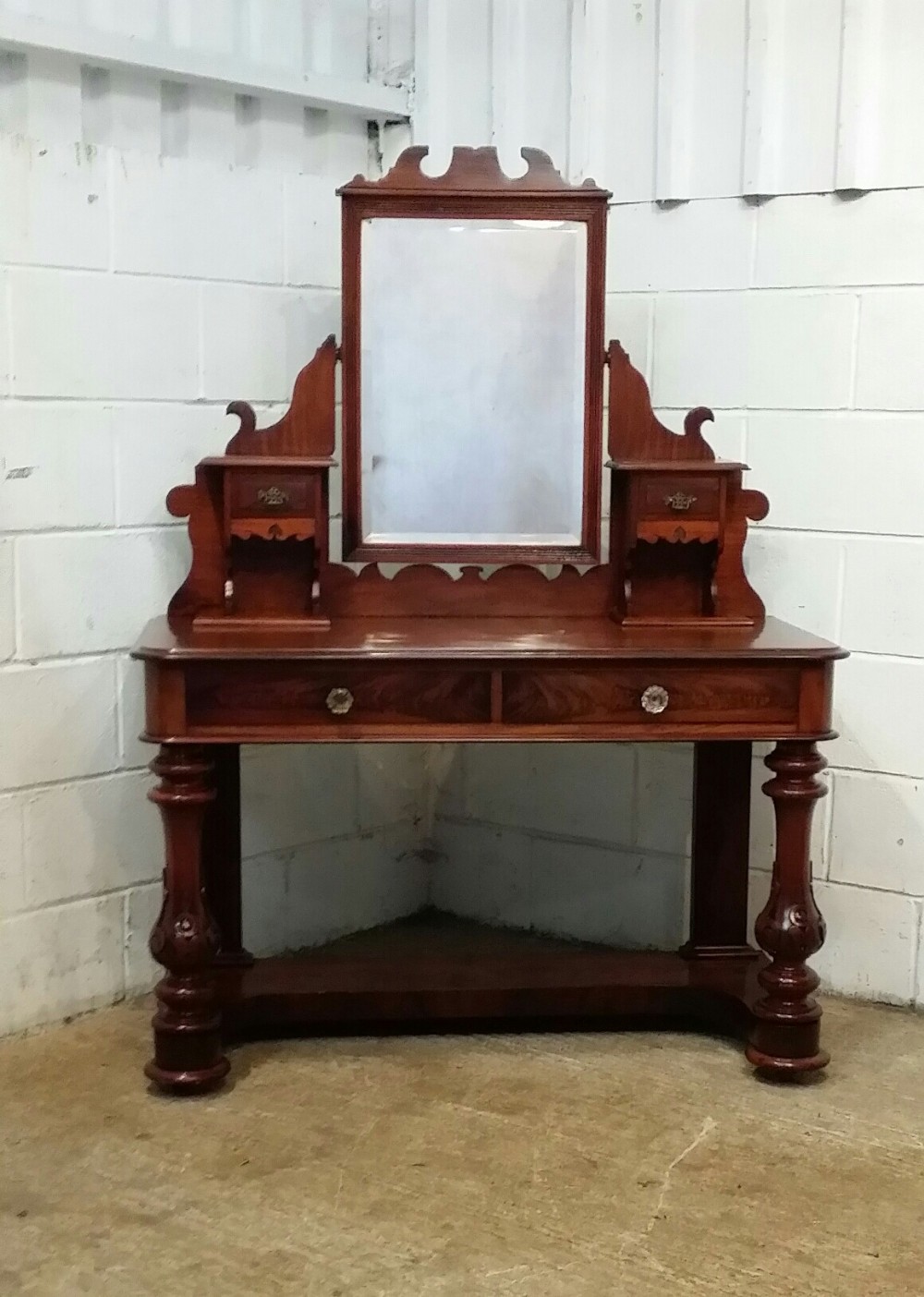 antique late victorian mahogany duchesse dressing table c1890