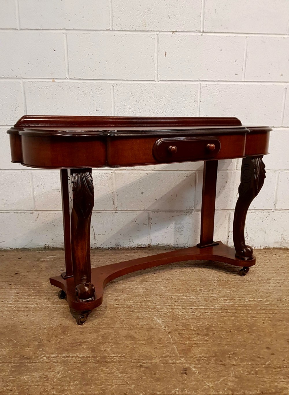 antique victorian mahogany duchesse console table c1880