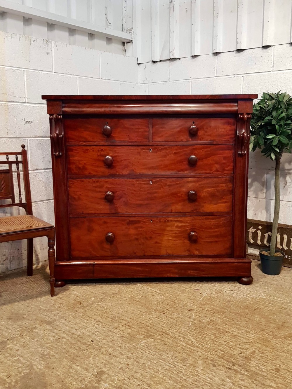 antique victorian mahogany chest of drawers c1870