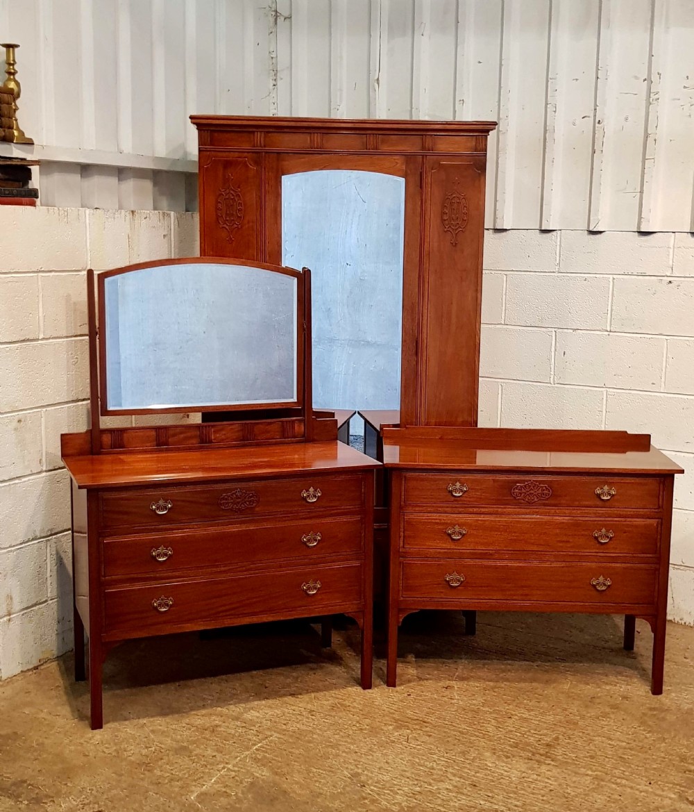 antique mahogany single wardrobe from harrods of london c1920