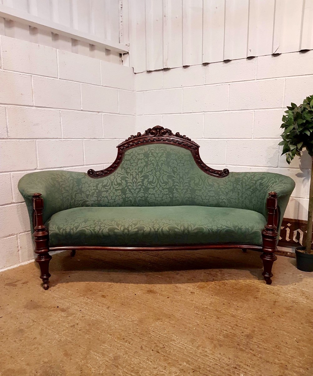antique victorian walnut framed sofa c1880