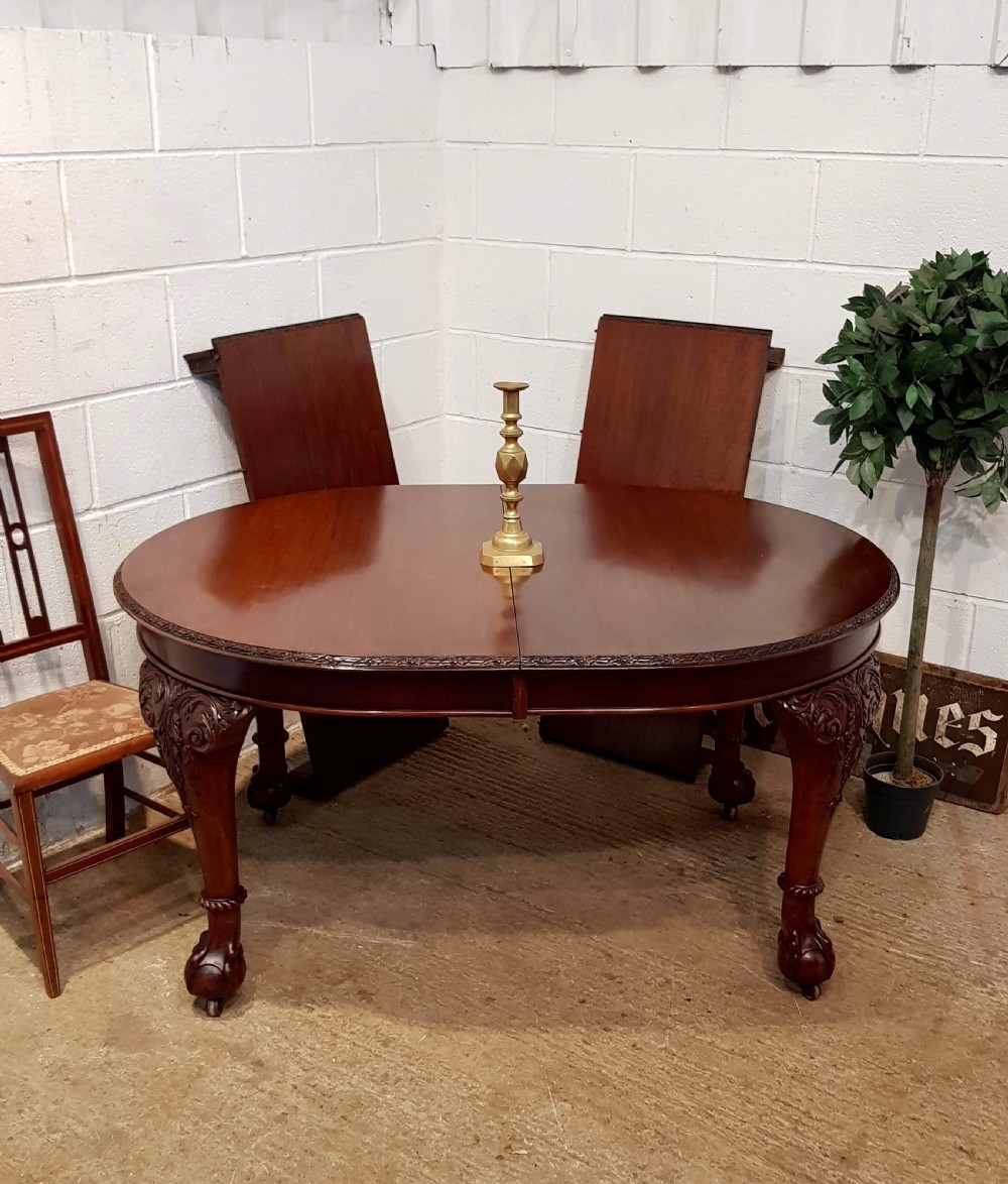 antique edwardian mahogany extending dining table c1900