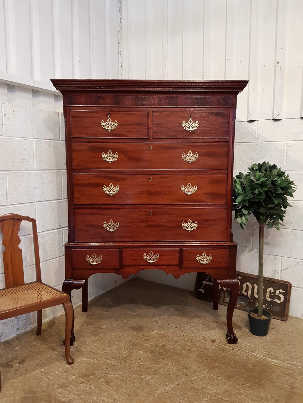 antique late georgian period mahogany chest on stand c1800