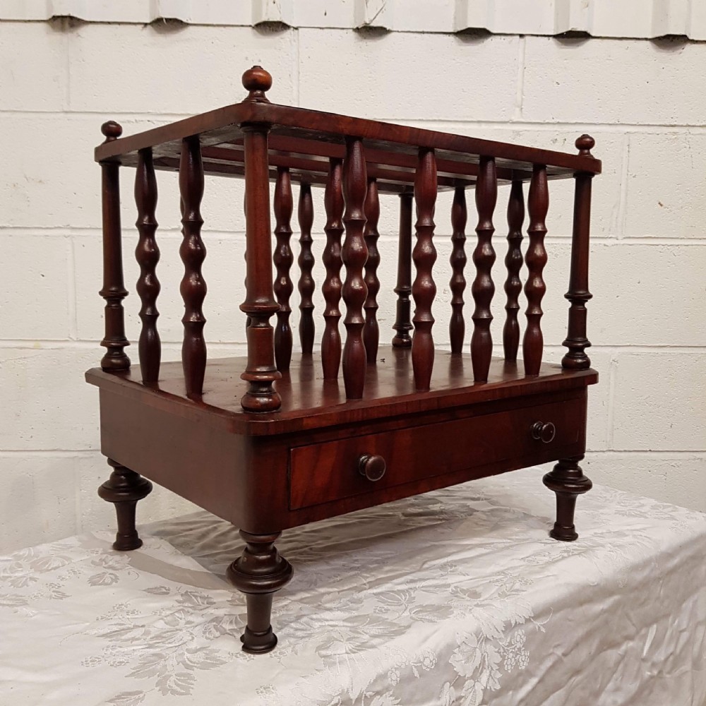 antique early victorian mahogany canterbury c1840