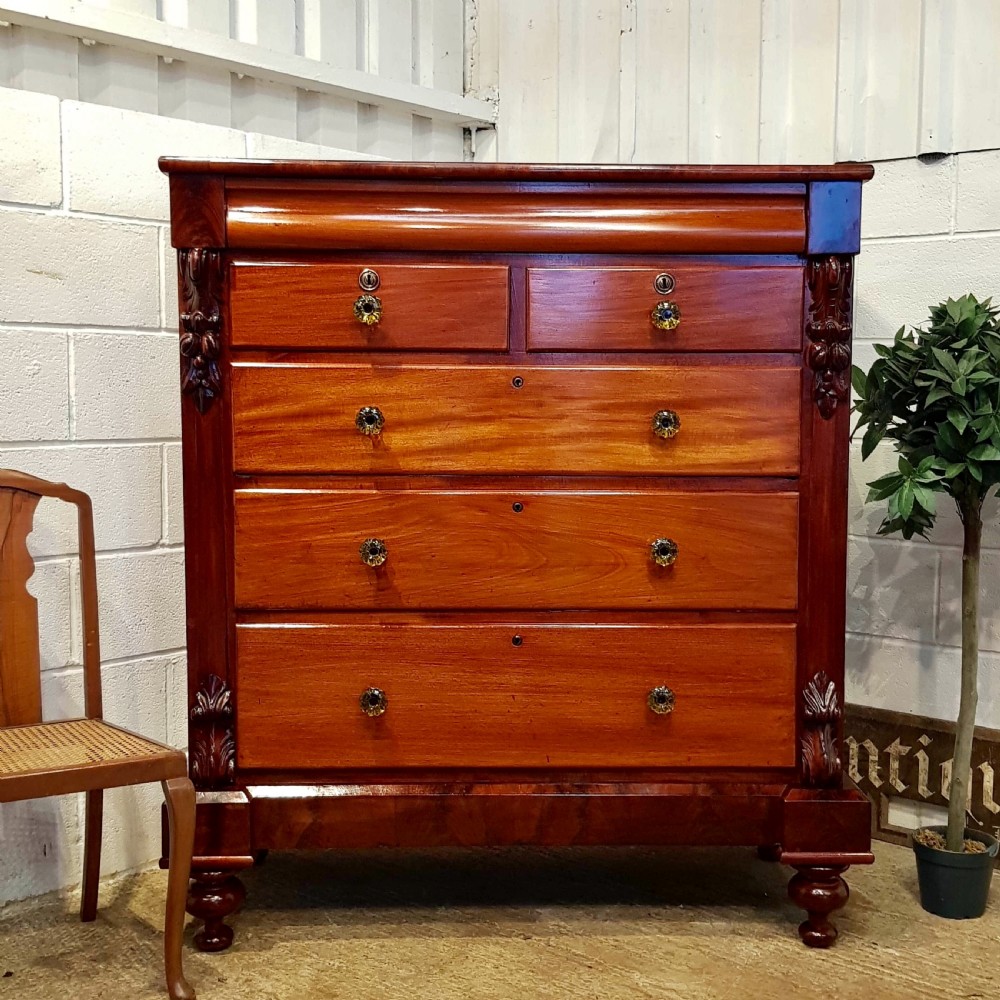 Antique Victorian Mahogany Scotch Chest C1880 713890 www