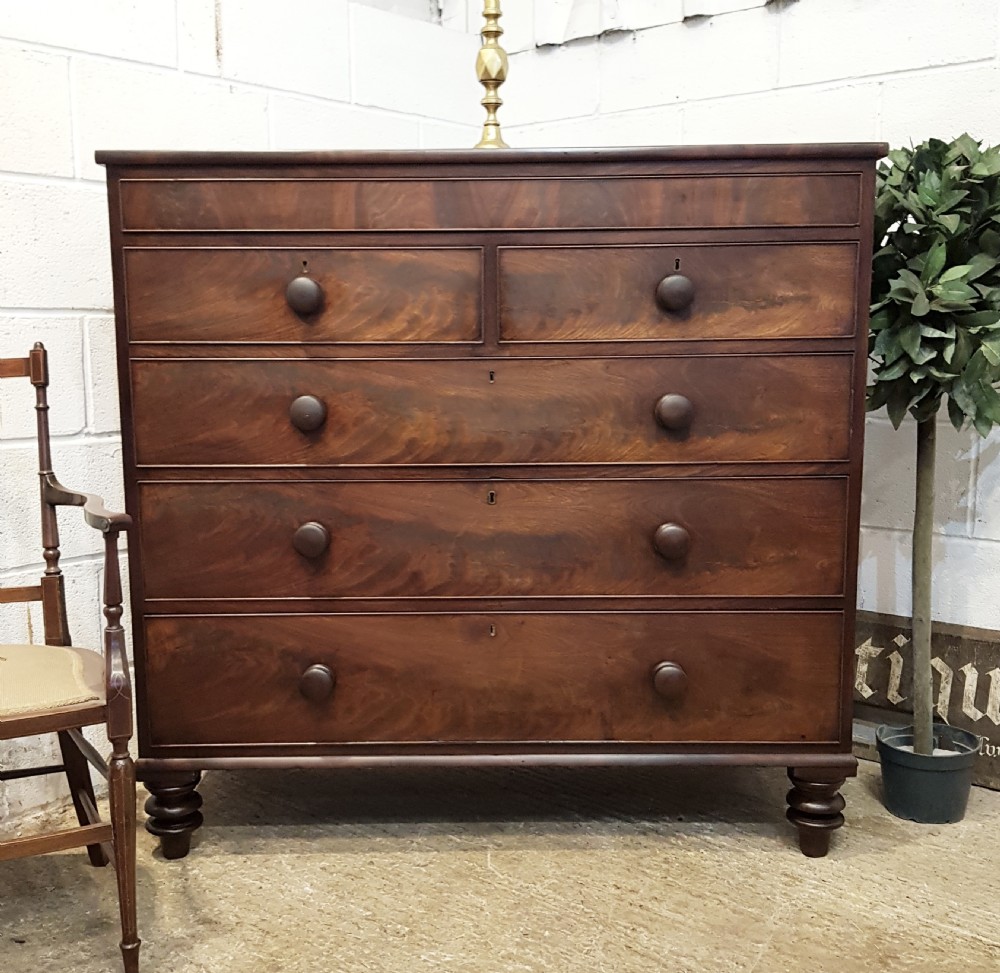 antique victorian mahogany chest of drawers c1880