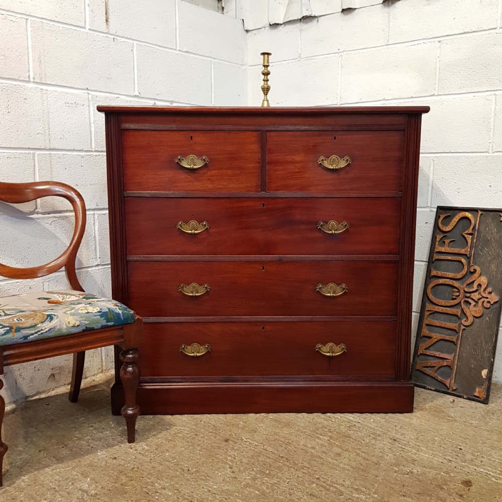 antique victorian mahogany chest of drawers c1890