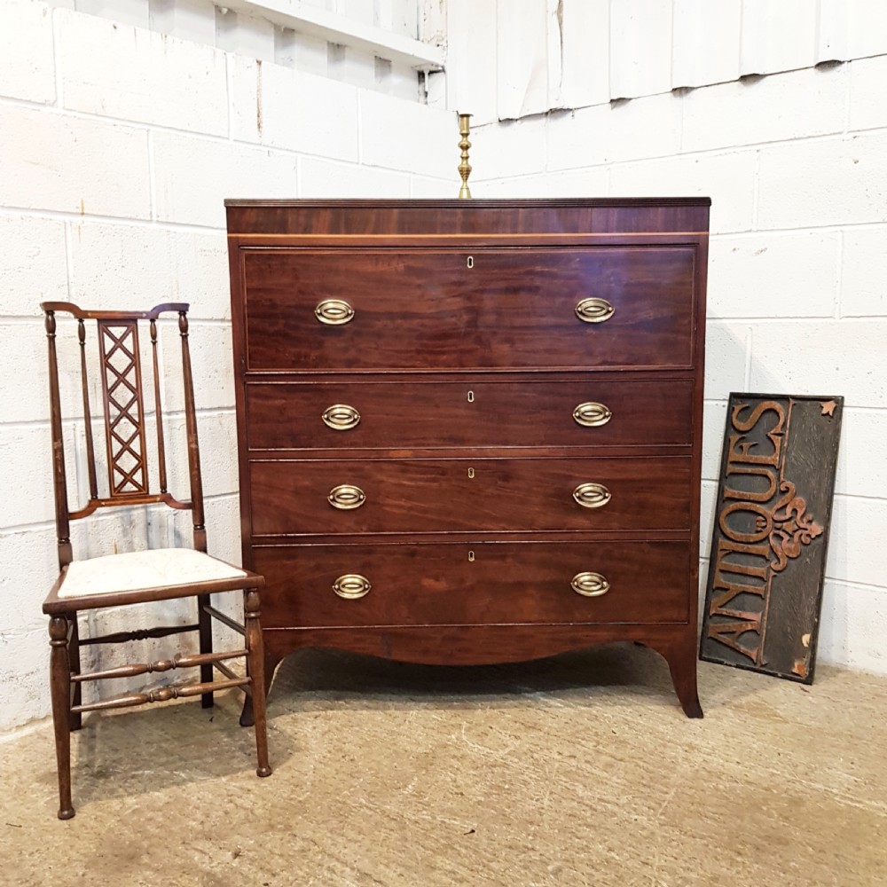 antique regency mahogany secretaire chest of drawers c1820