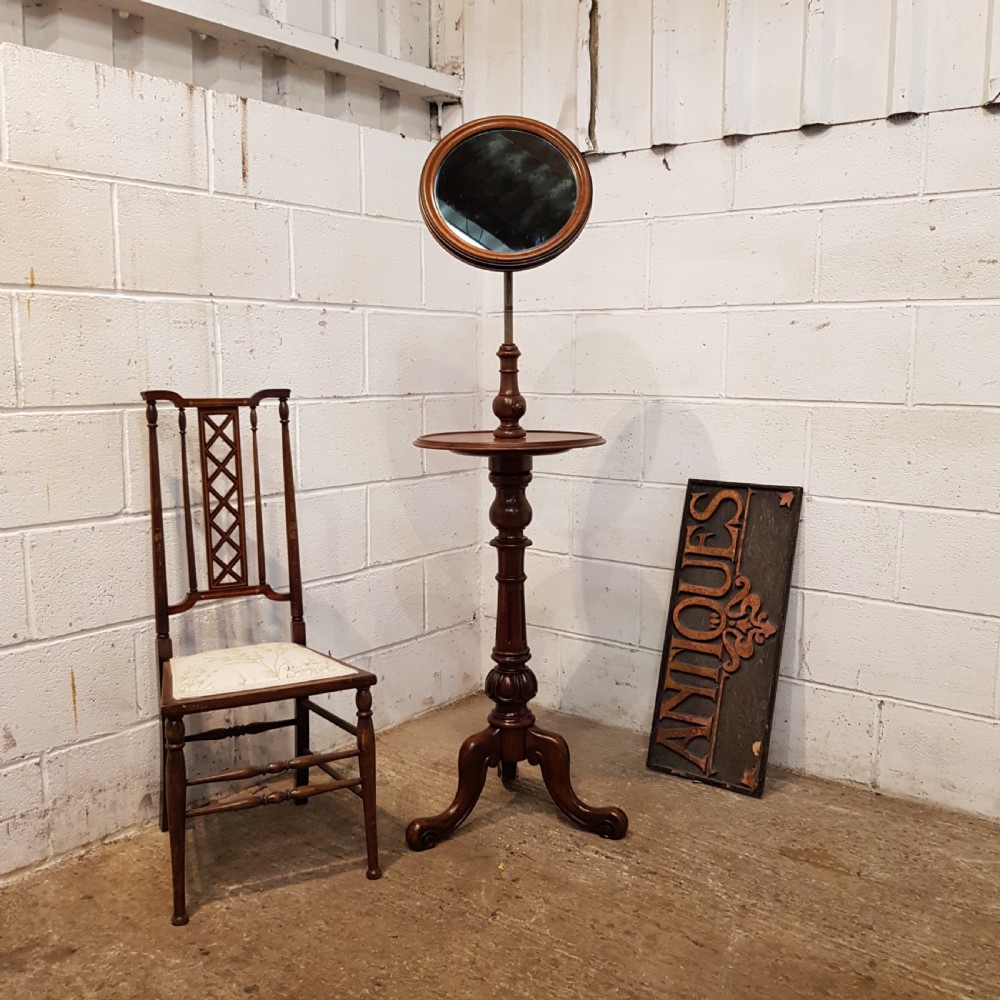 antique victorian gents mahogany shaving stand c1880