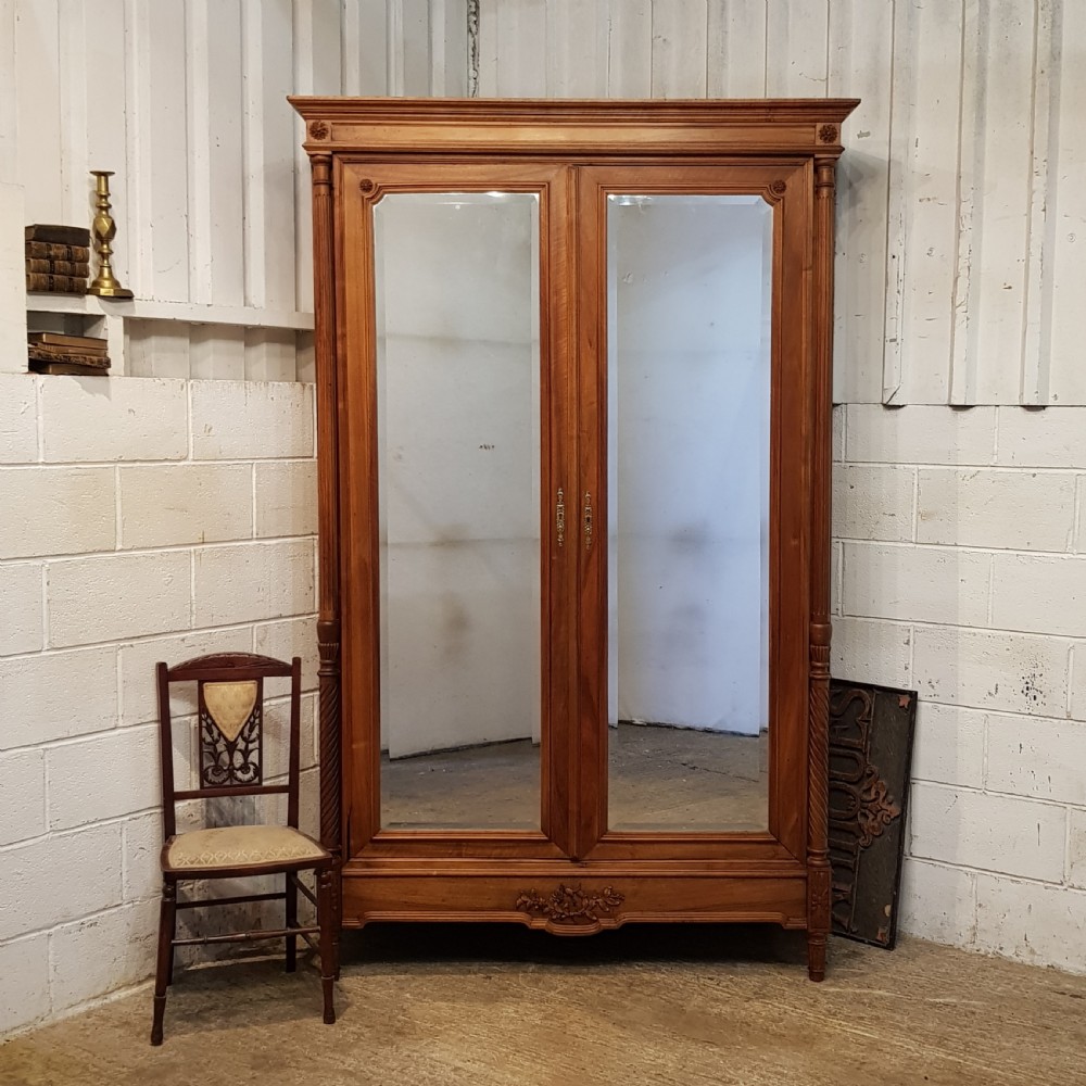 antique 19th century french walnut armoire c1880