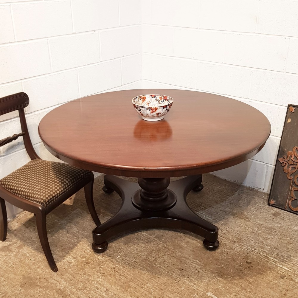 antique victorian mahogany circular tilt top breakfast dining table c1880